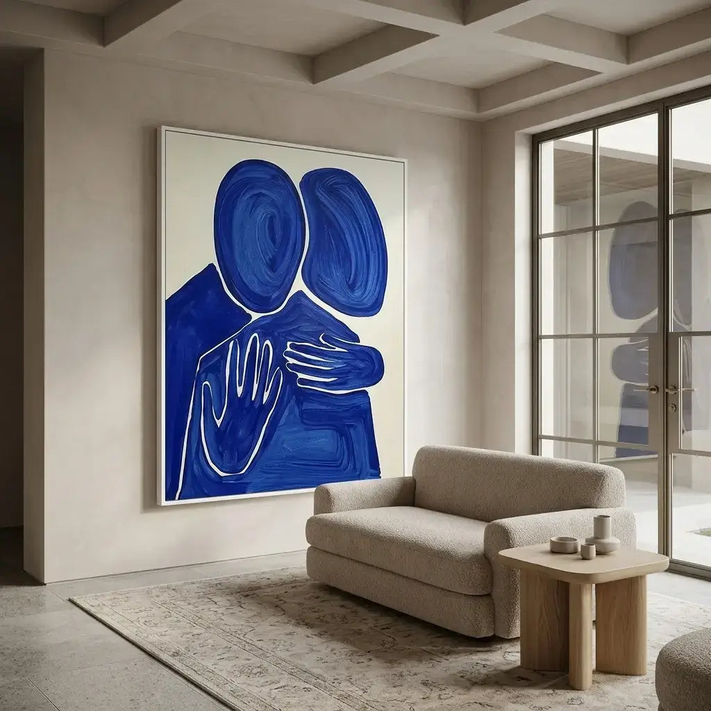 Blue Embrace: Canvas Wall Art