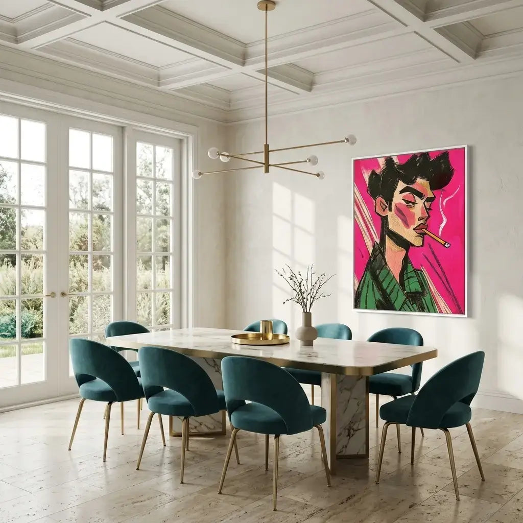 Pink Portrait: Canvas Wall Art