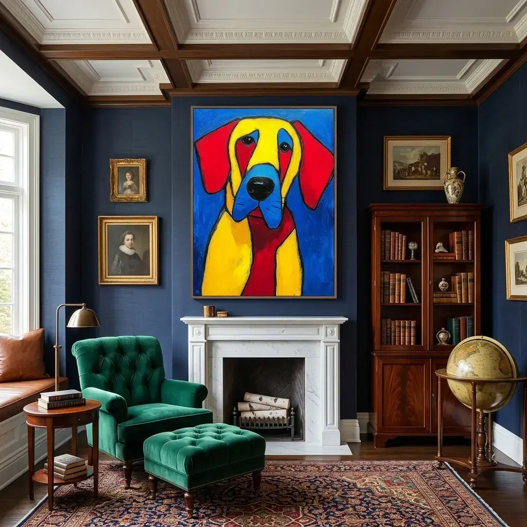 Blue-Eyed Hound: Canvas Wall Art
