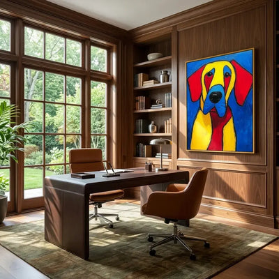 Blue-Eyed Hound: Canvas Wall Art