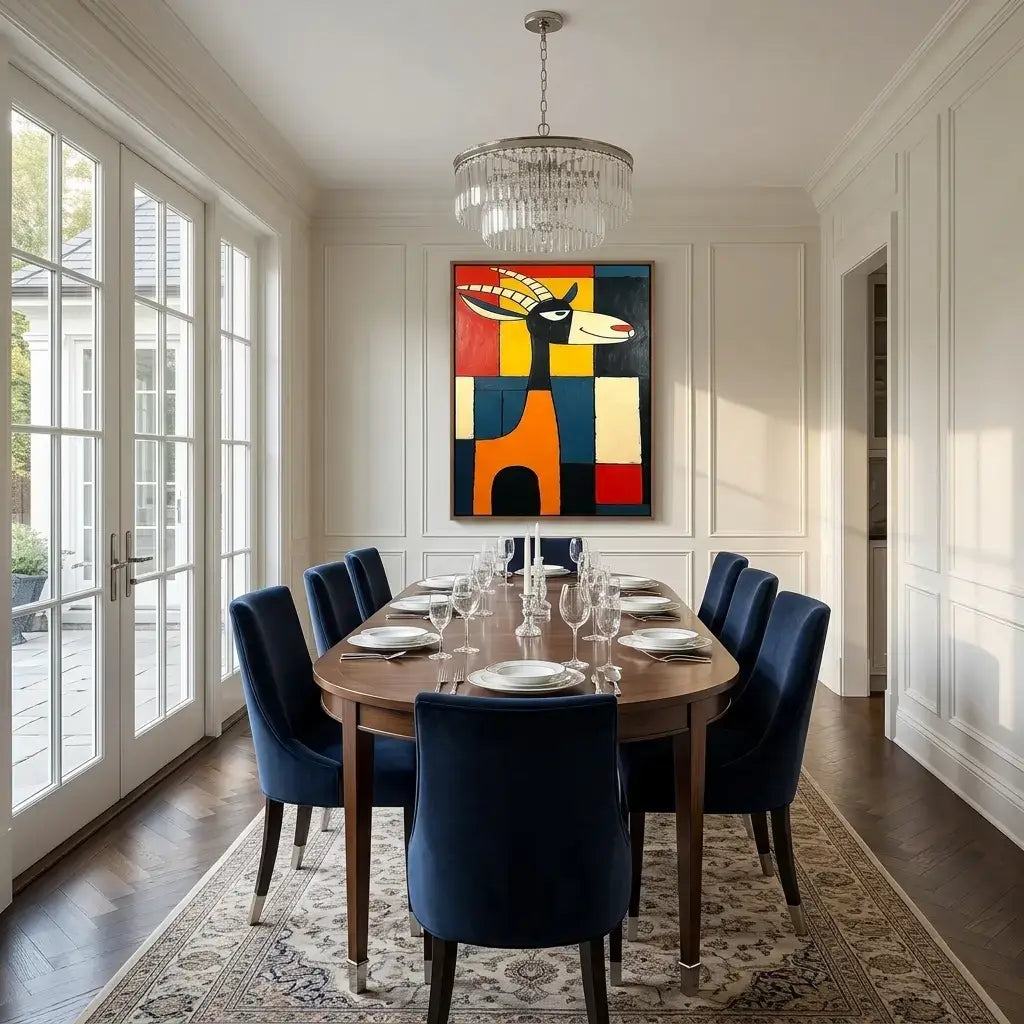 Orange Giraffe: Canvas Wall Art