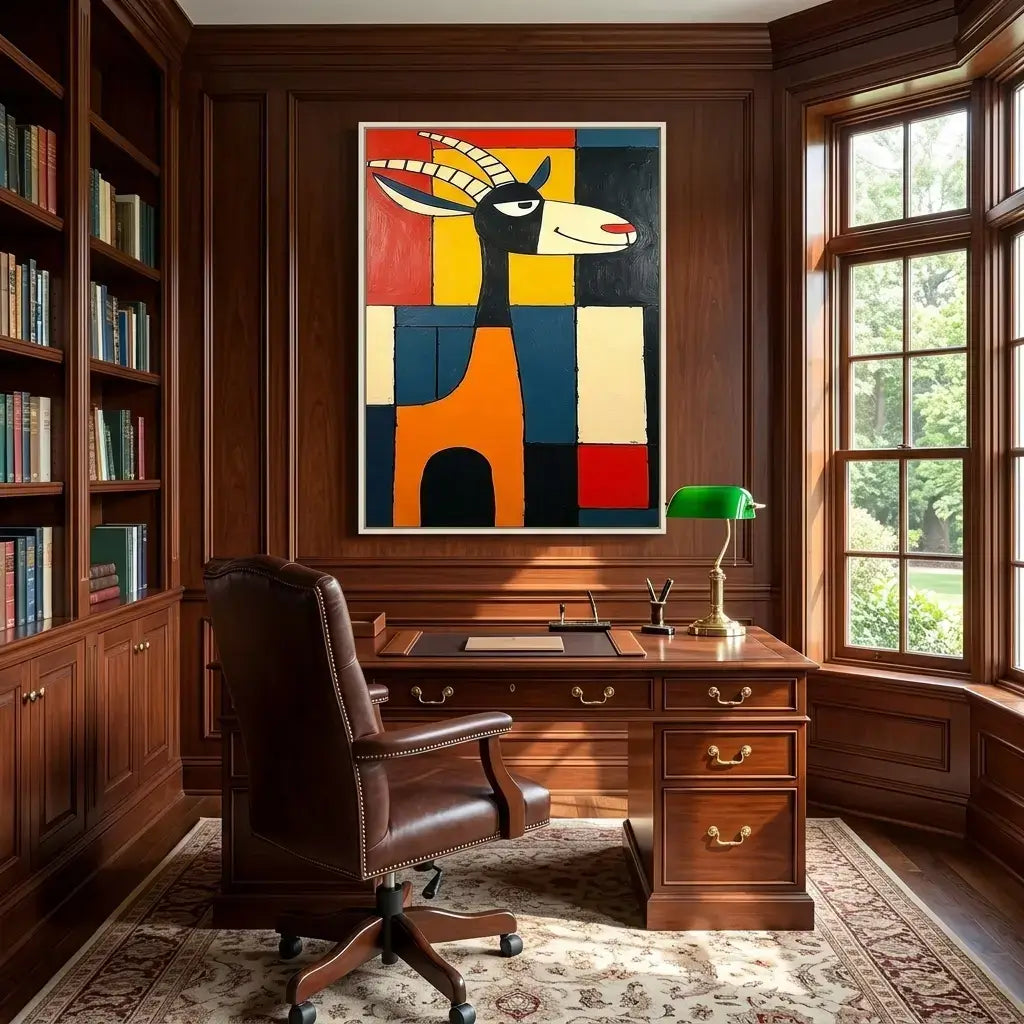 Orange Giraffe: Canvas Wall Art