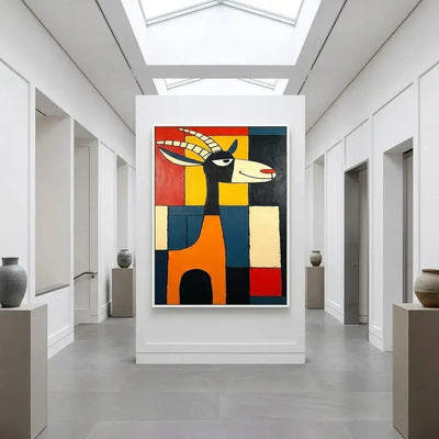 Orange Giraffe: Canvas Wall Art