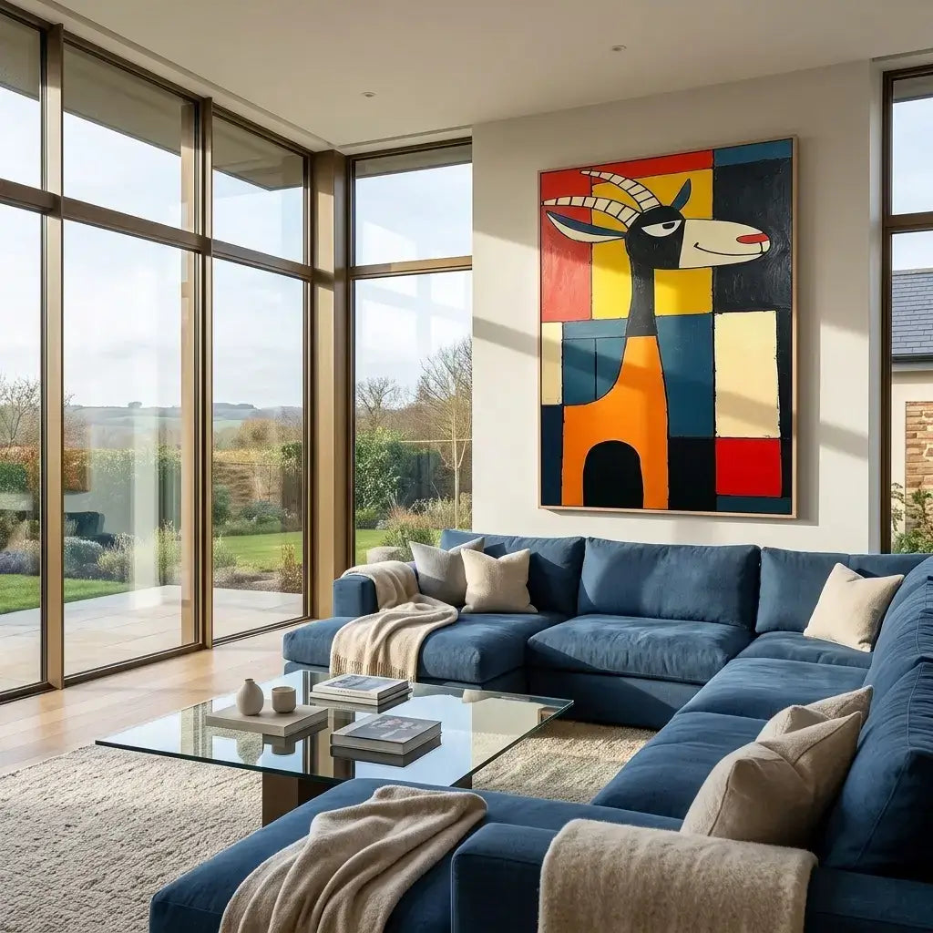 Orange Giraffe: Canvas Wall Art