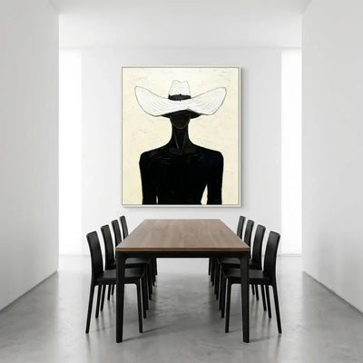 White Hat Wall Art