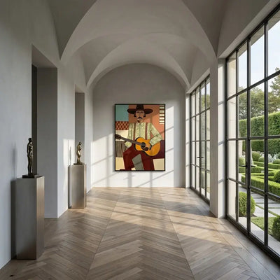 Country Musician Oil Painting