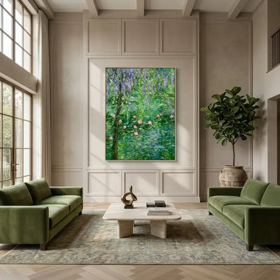 Wisteria Pond Canvas Art