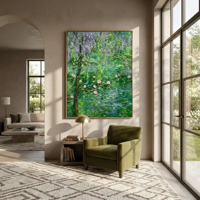Wisteria Pond Canvas Art