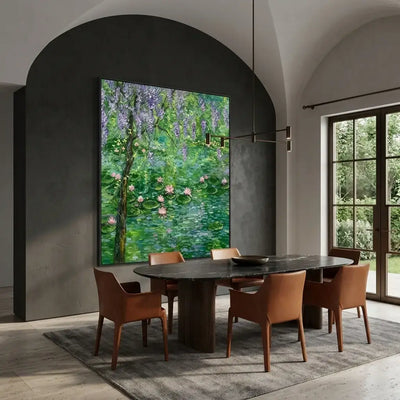 Wisteria Pond Canvas Art