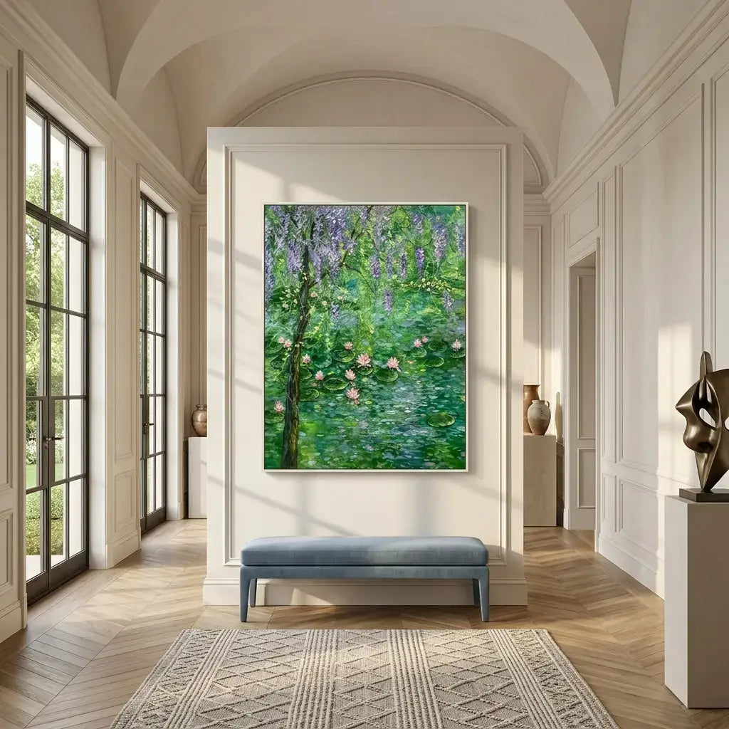 Wisteria Pond Canvas Art