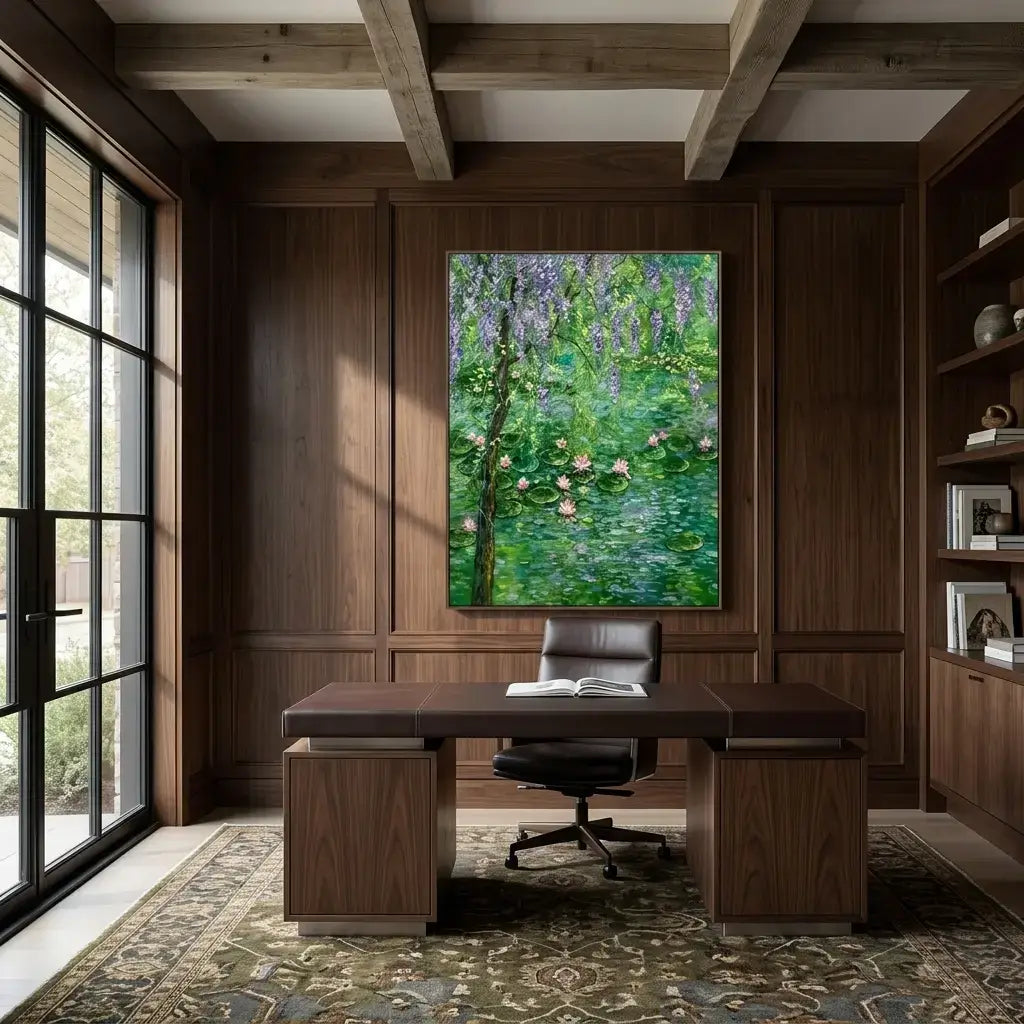 Wisteria Pond Canvas Art