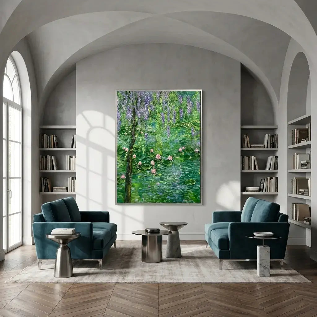 Wisteria Pond Canvas Art