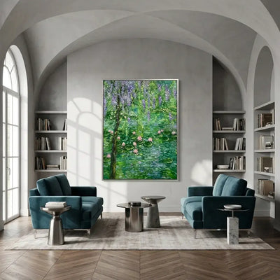 Wisteria Pond Canvas Art