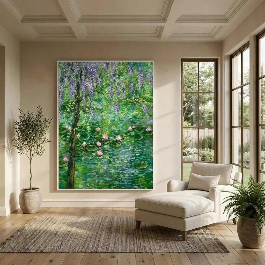Wisteria Pond Canvas Art