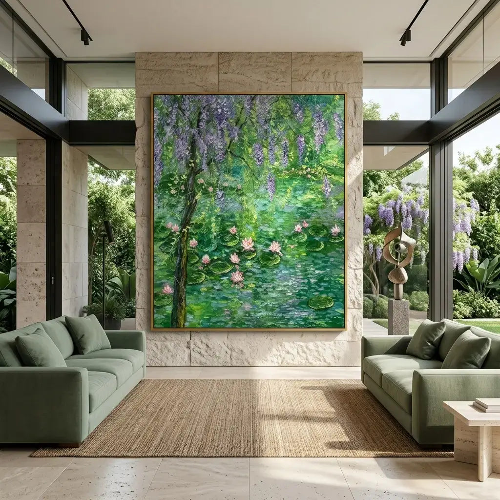 Wisteria Pond Canvas Art