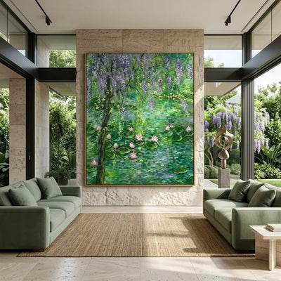 Wisteria Pond Canvas Art