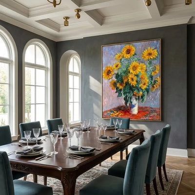 Golden Blooms Canvas Art