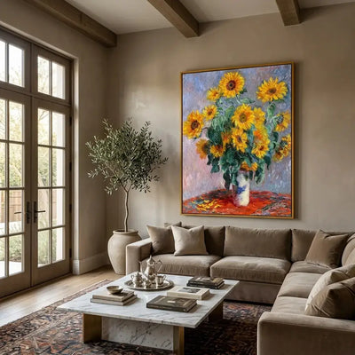 Golden Blooms Canvas Art