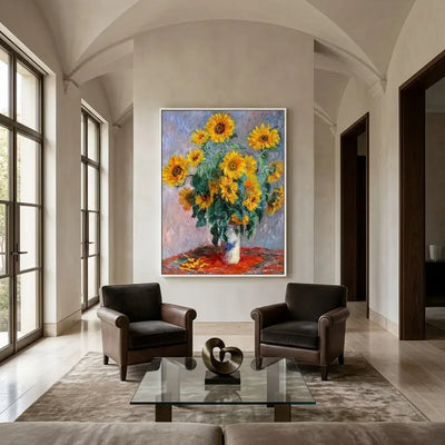 Golden Blooms Canvas Art