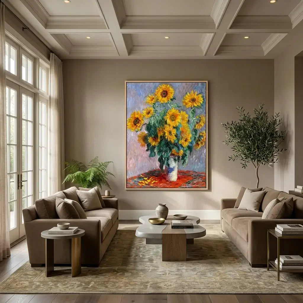Golden Blooms Canvas Art