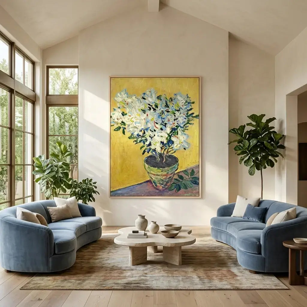 White Hydrangeas Canvas Art
