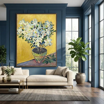 White Hydrangeas Canvas Art