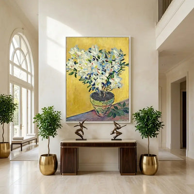 White Hydrangeas Canvas Art