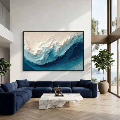 Blue Breaker Canvas Art