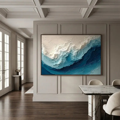 Blue Breaker Canvas Art