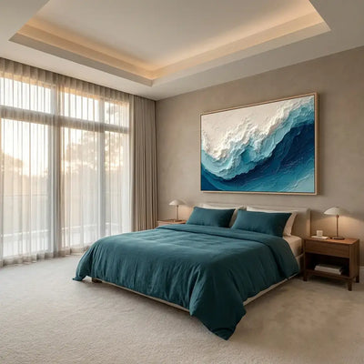 Blue Breaker Canvas Art