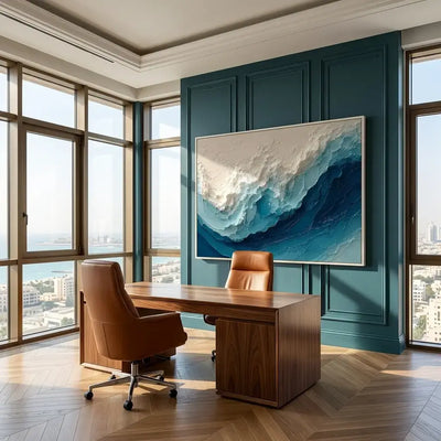 Blue Breaker Canvas Art