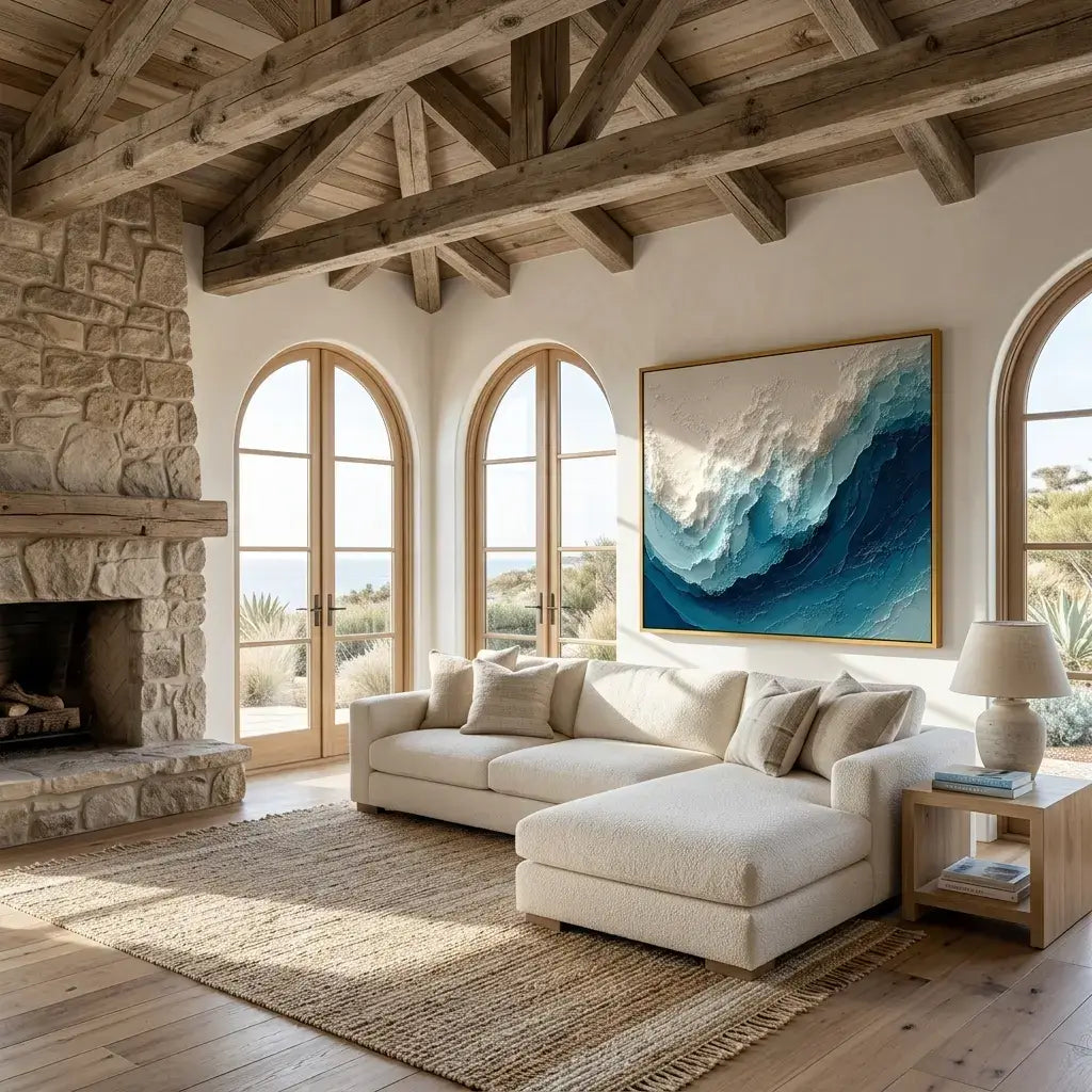 Blue Breaker Canvas Art