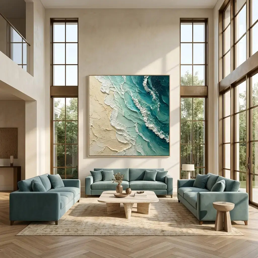 Turquoise Shore Canvas Art