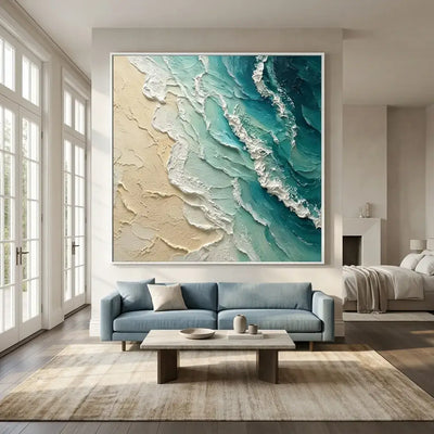 Turquoise Shore Canvas Art