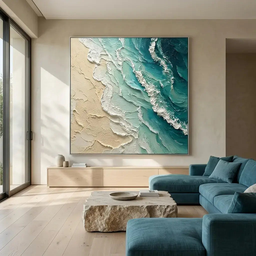 Turquoise Shore Canvas Art
