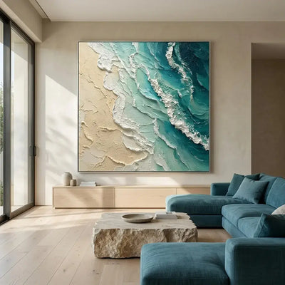 Turquoise Shore Canvas Art