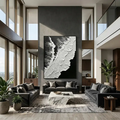 Monochrome Tide Canvas Art