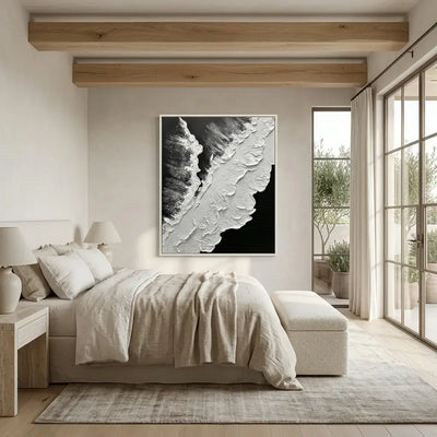 Monochrome Tide Canvas Art