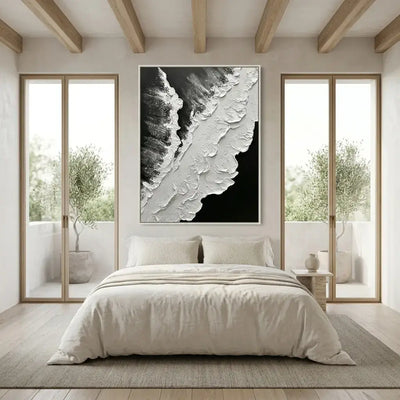 Monochrome Tide Canvas Art
