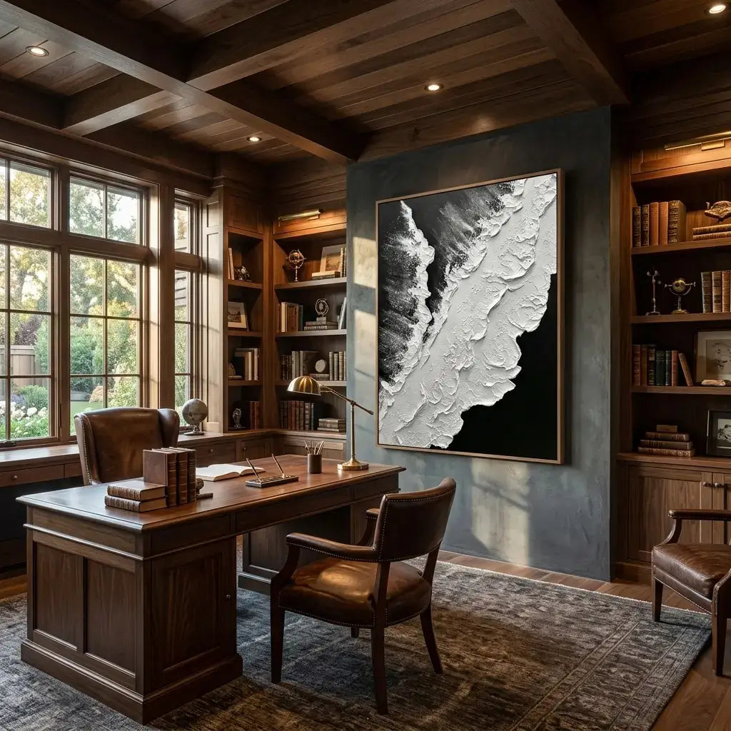 Monochrome Tide Canvas Art