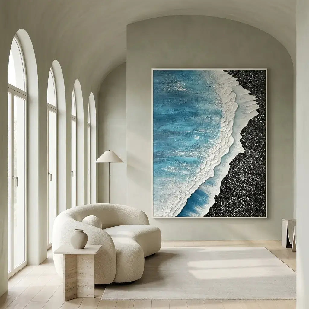 Blue Divide Canvas Art