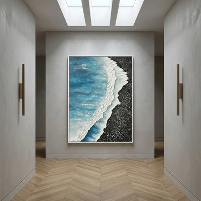 Blue Divide Canvas Art