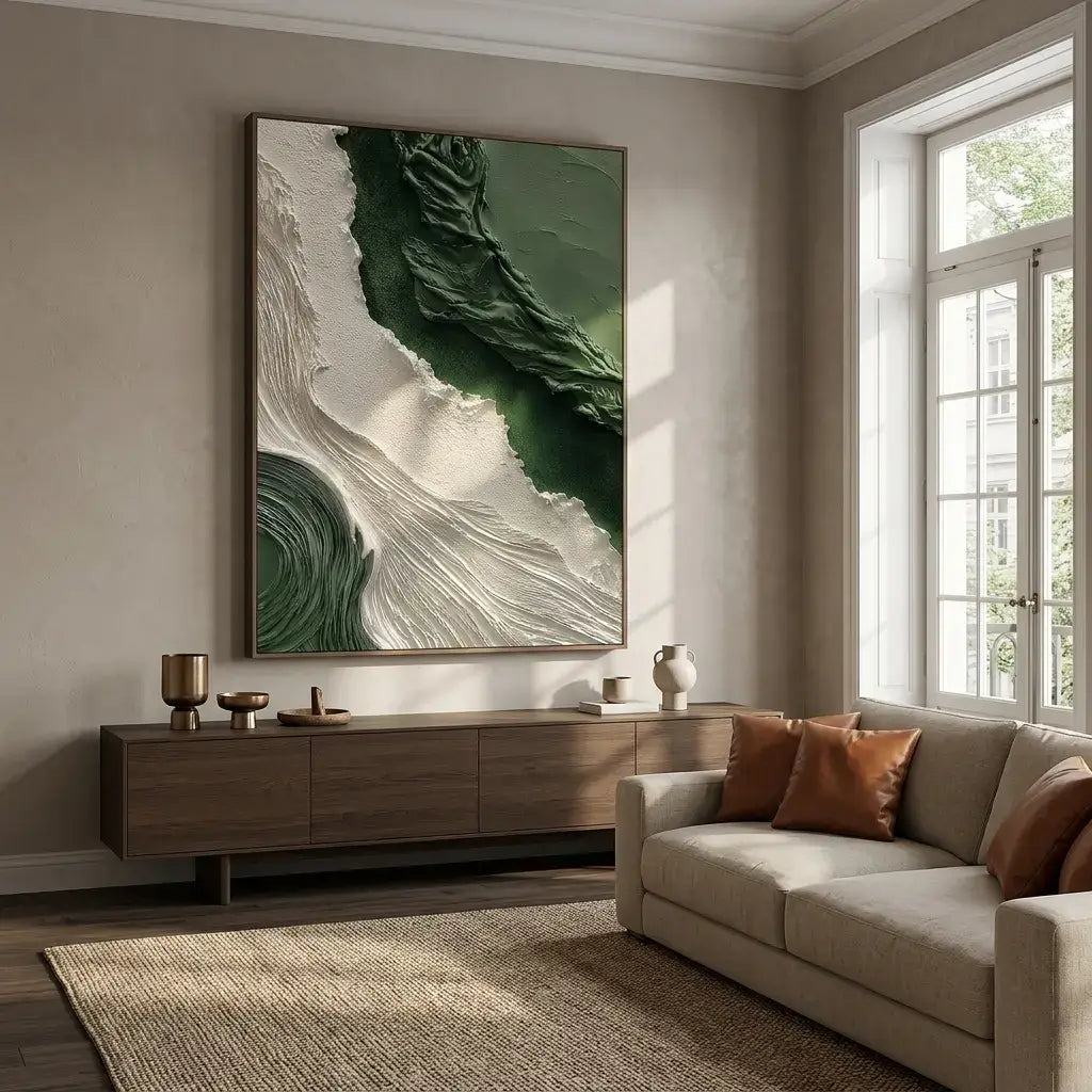 Deep Green Tide Canvas Art