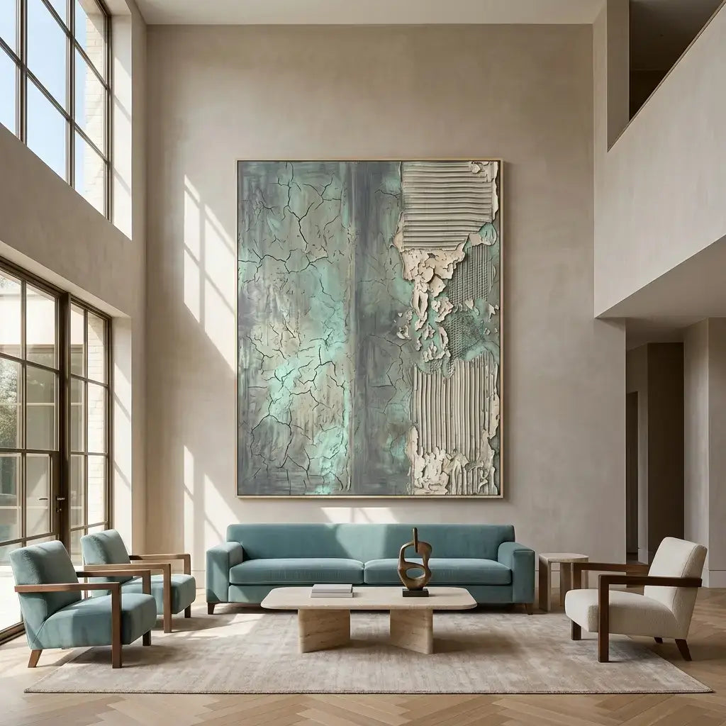 Weathered Blue Canvas Art