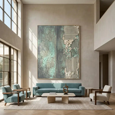 Weathered Blue Canvas Art