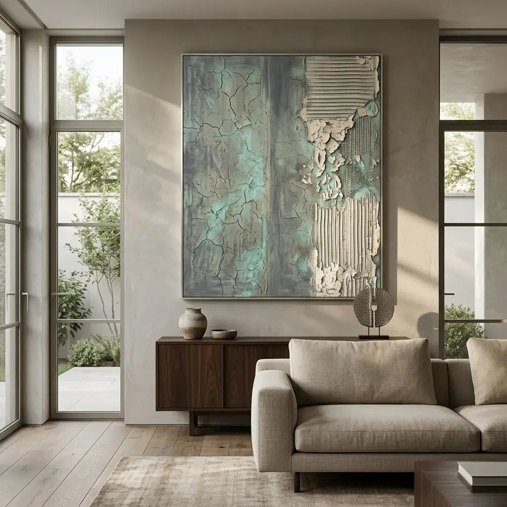 Weathered Blue Canvas Art