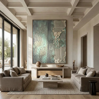 Weathered Blue Canvas Art