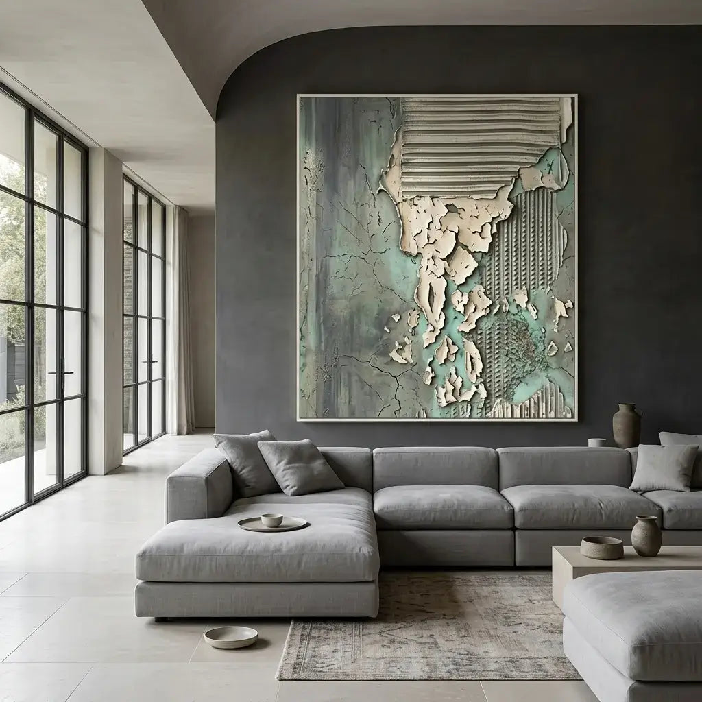 Weathered Blue Canvas Art
