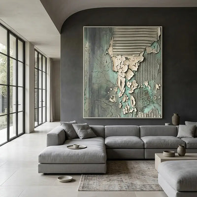 Weathered Blue Canvas Art